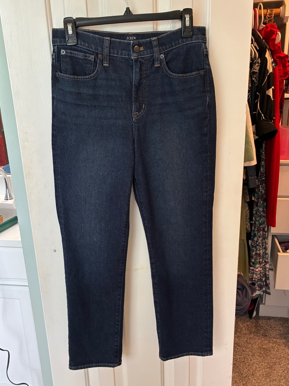 J. Crew The Essential Straight Dark Wash Women’s Jeans